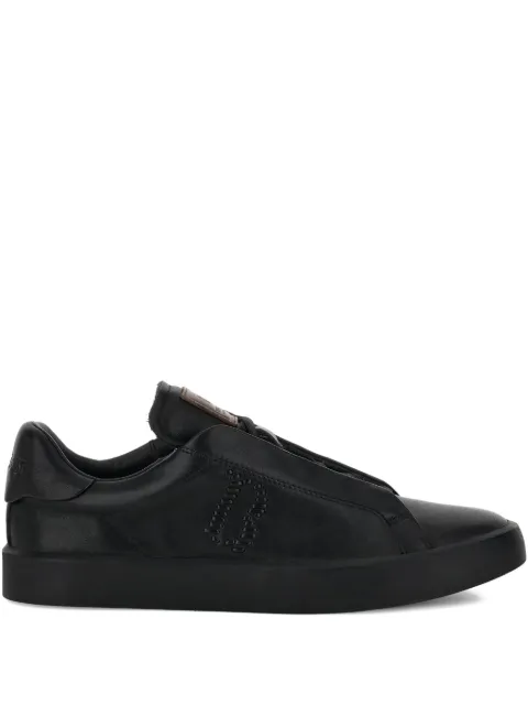 Boggi Milano embroidered logo leather sneakers