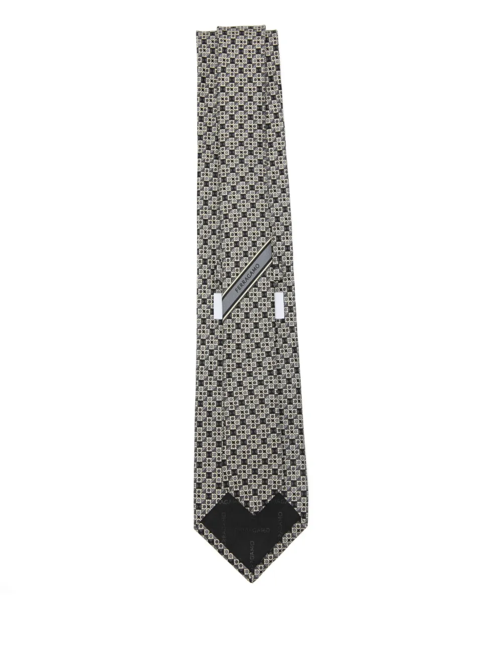 Ferragamo patterned tie - Zwart
