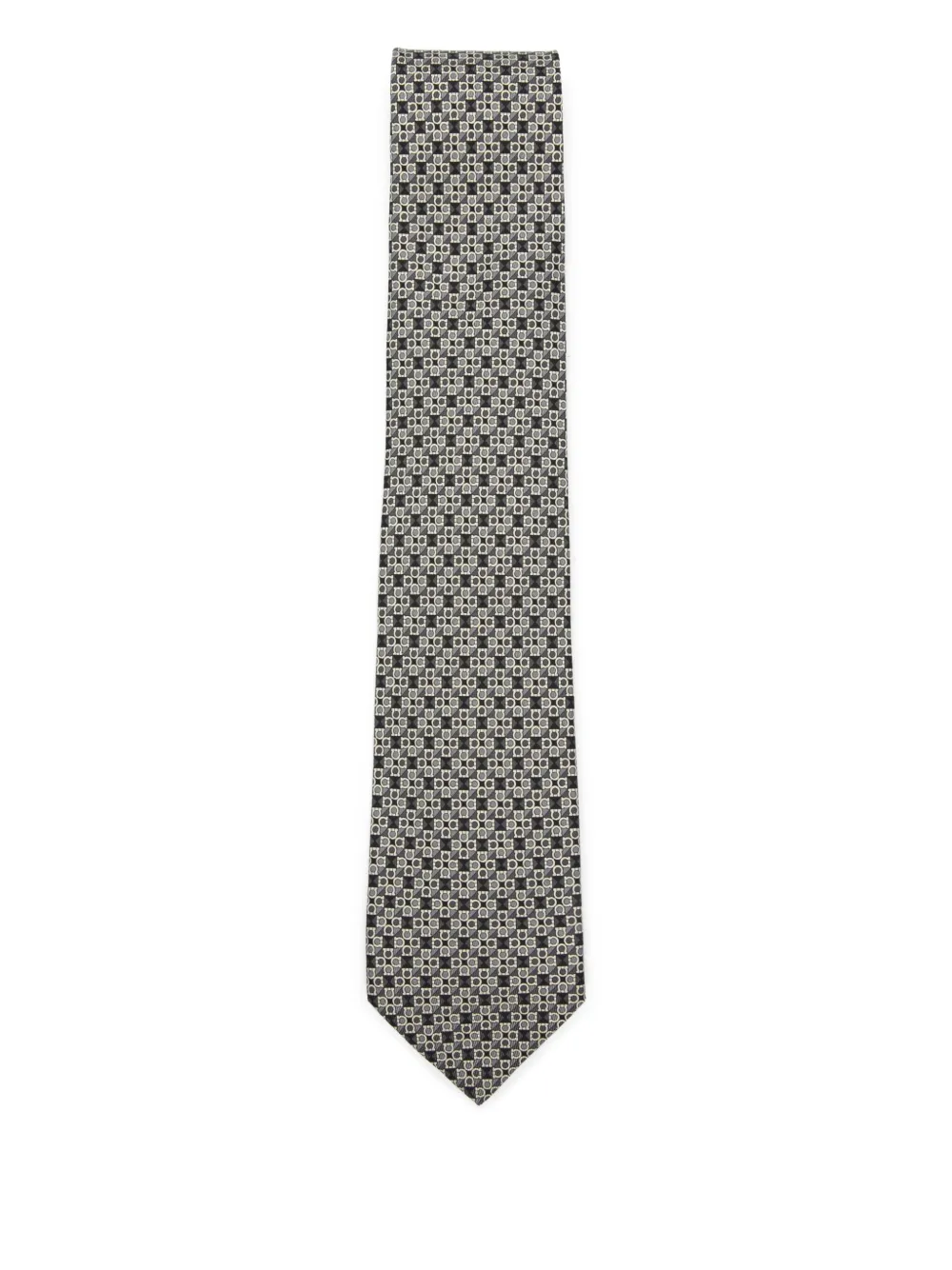 Ferragamo patterned tie | Black | Image 1