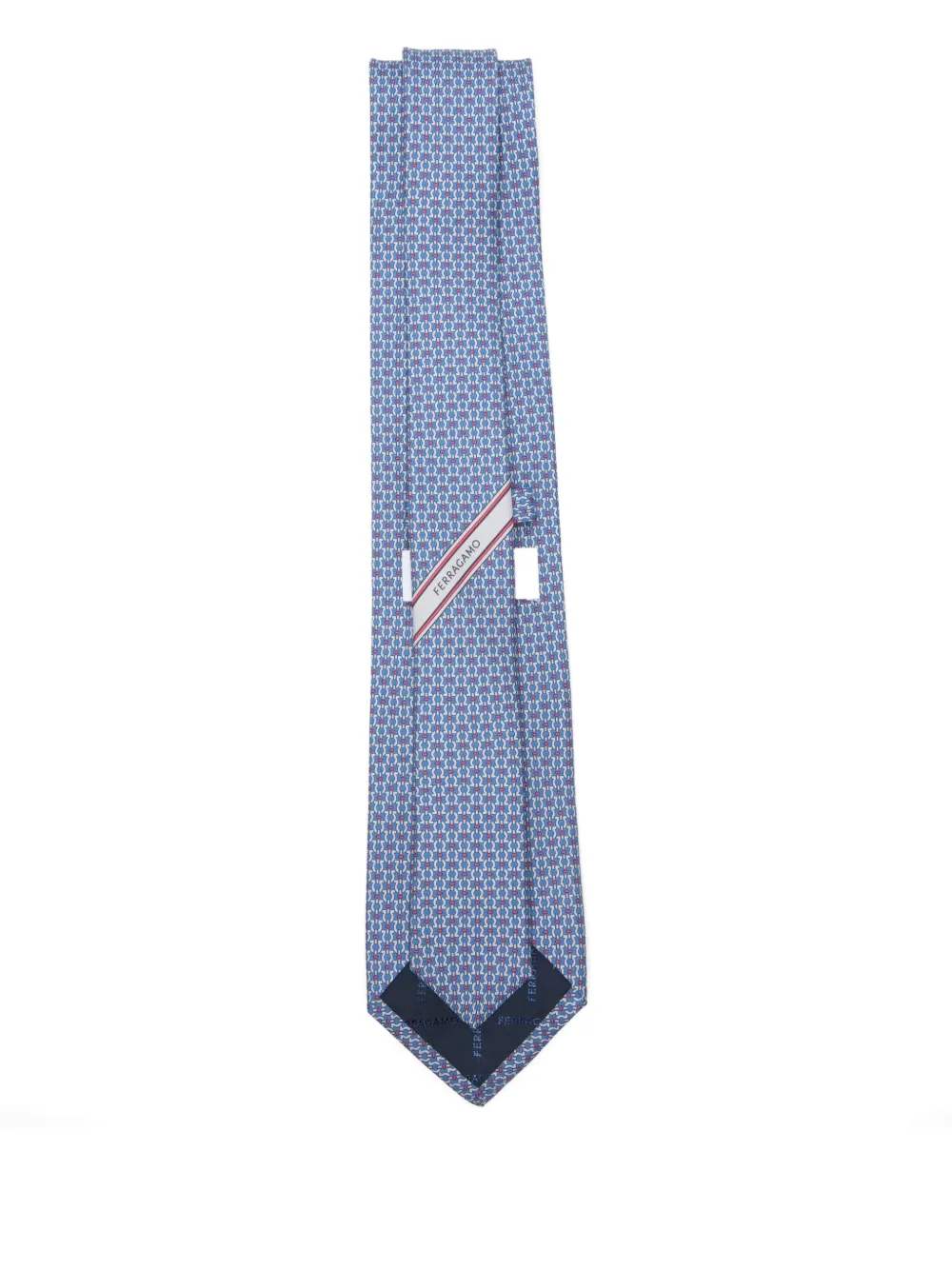 Ferragamo patterned tie - Blauw