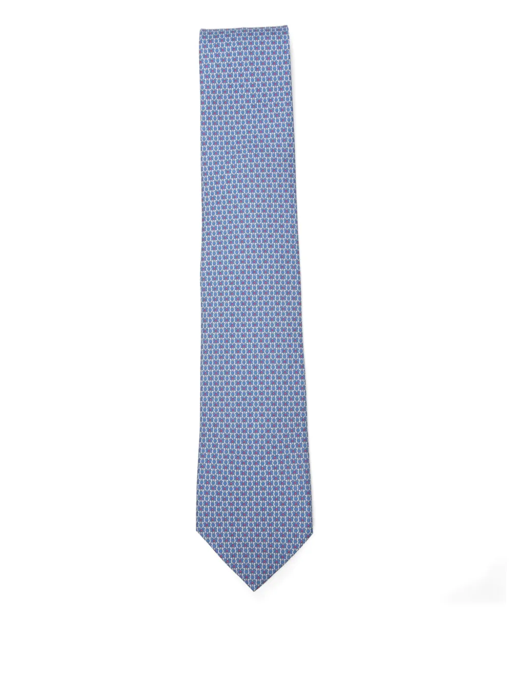 Ferragamo patterned tie - Blu