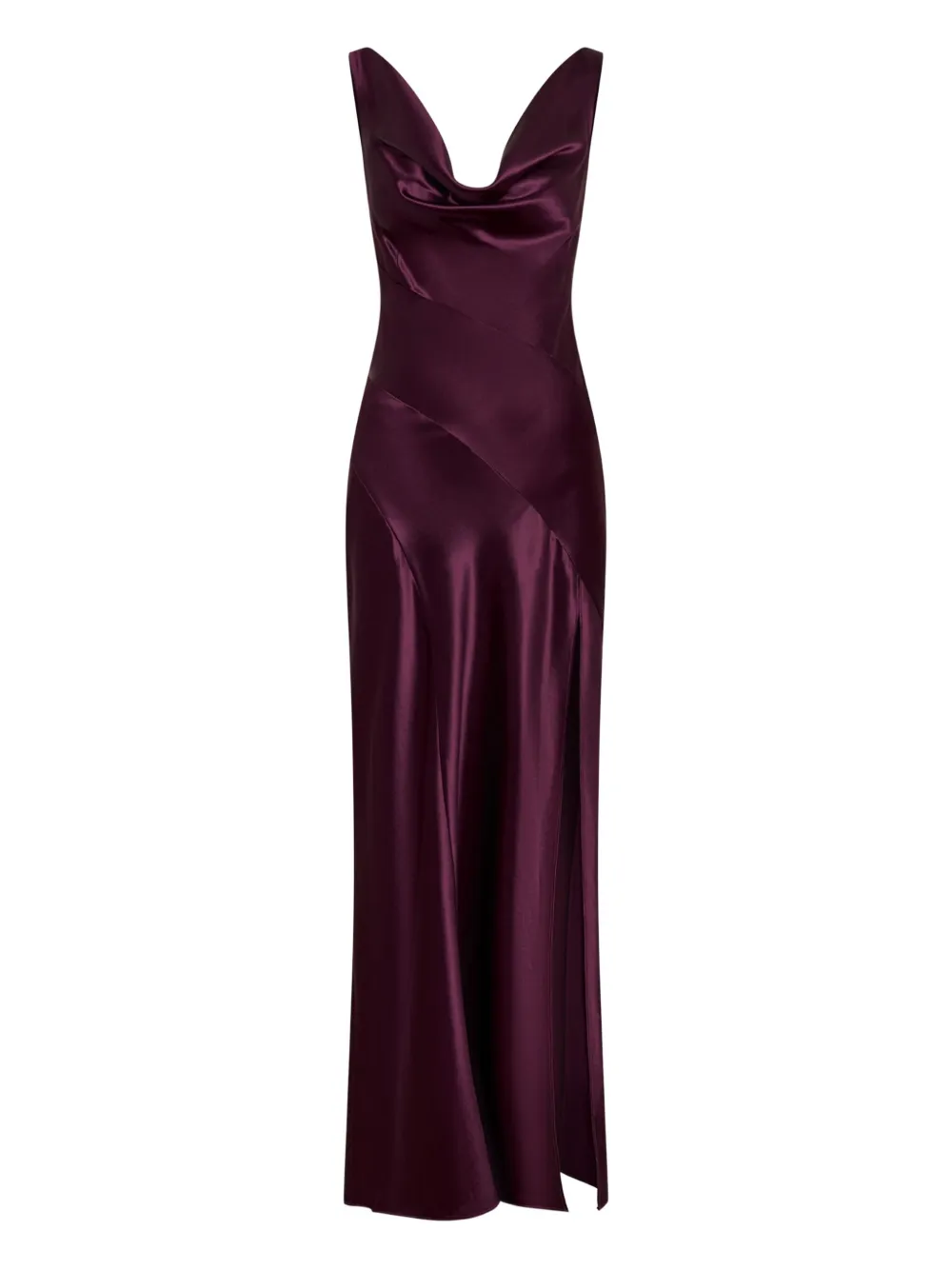 Nicholas Alfina cowl-neck slit maxi dress | Purple | Image 1