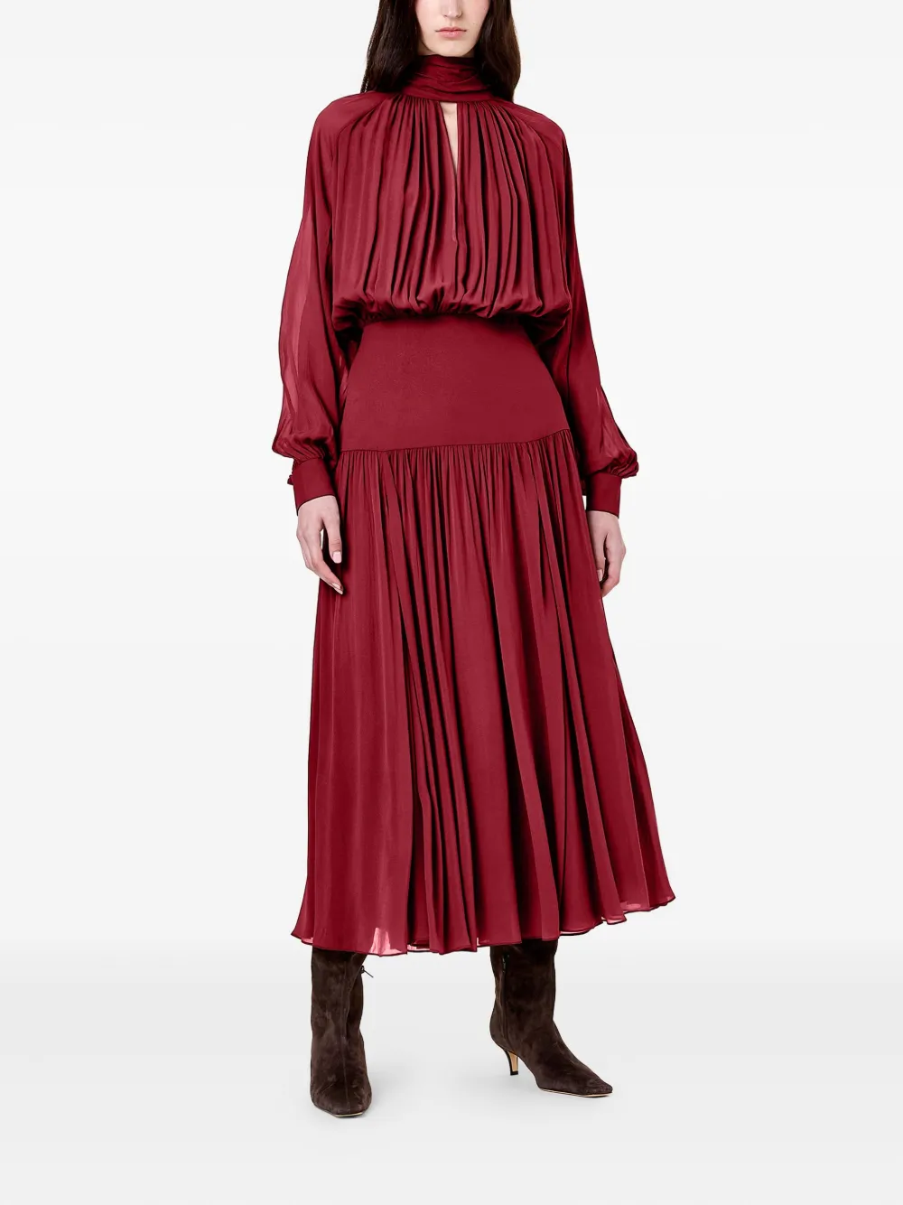 Nicholas Aneta gesmockte jurk - Rood