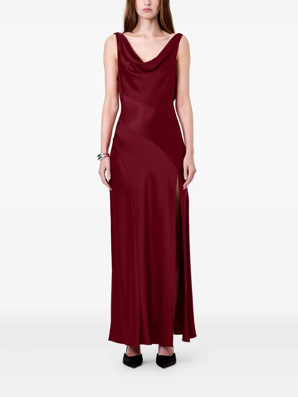 Nicholas Alfina cowl-neck maxi dress - Rood