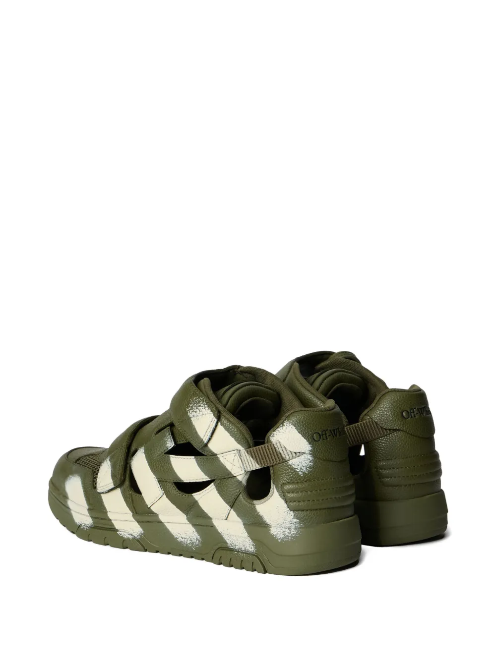Off-White Out Of Office gestreepte sneakers Groen