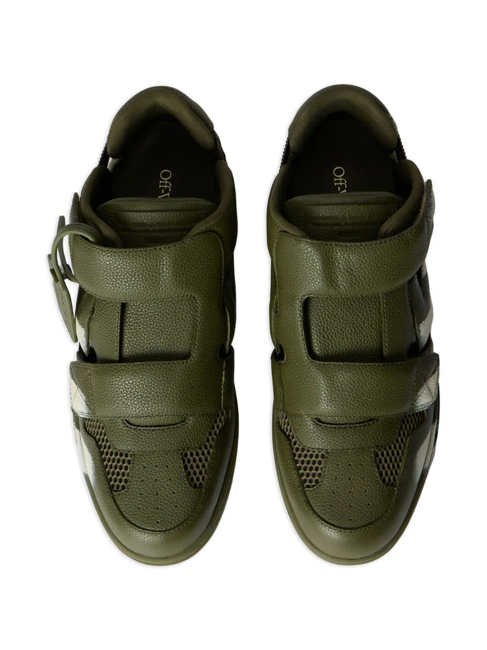 Off-White Out Of Office gestreepte sneakers Groen