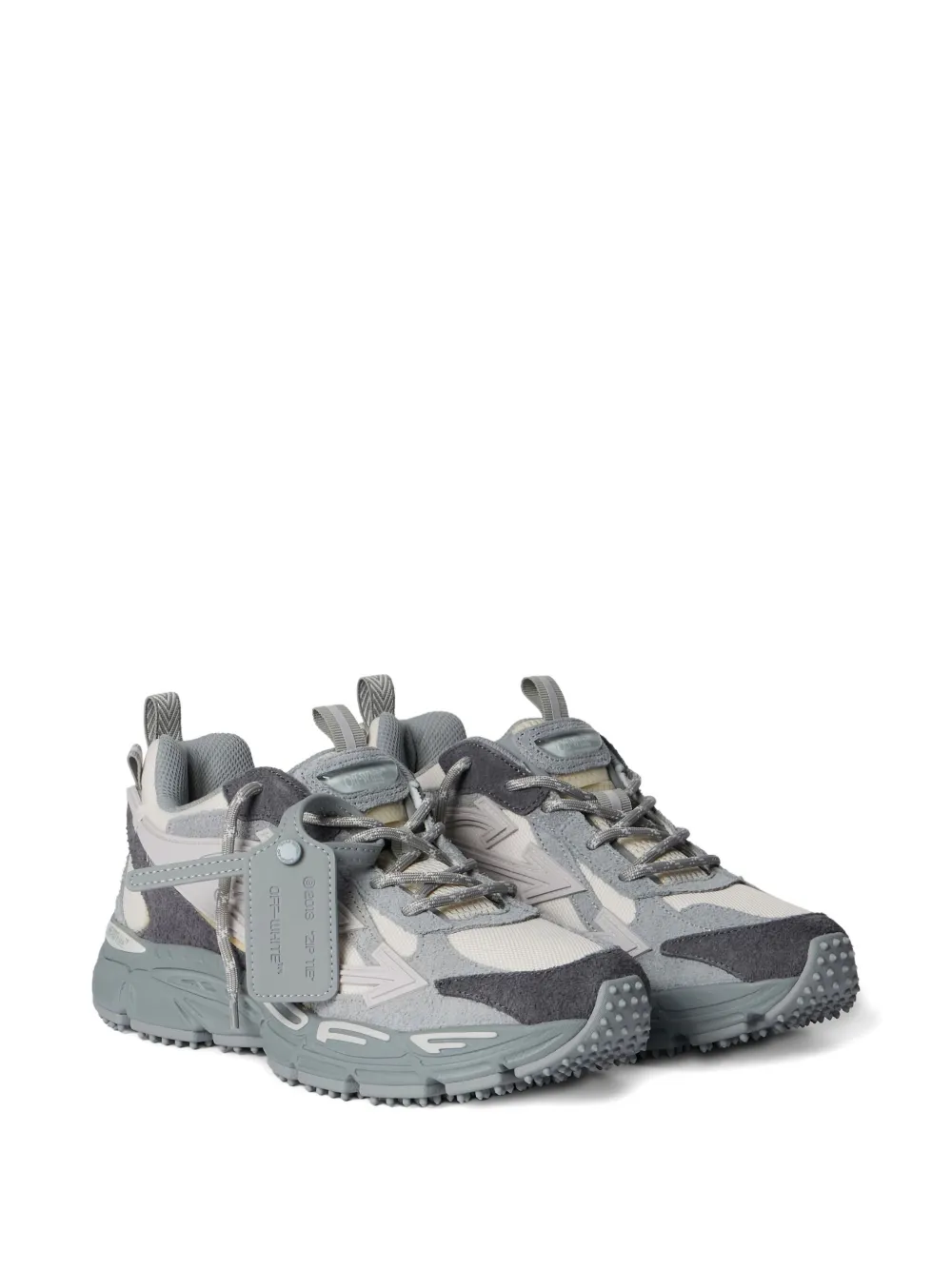 Off-white Be Righ Suede Lace-up Sneakers In Gray