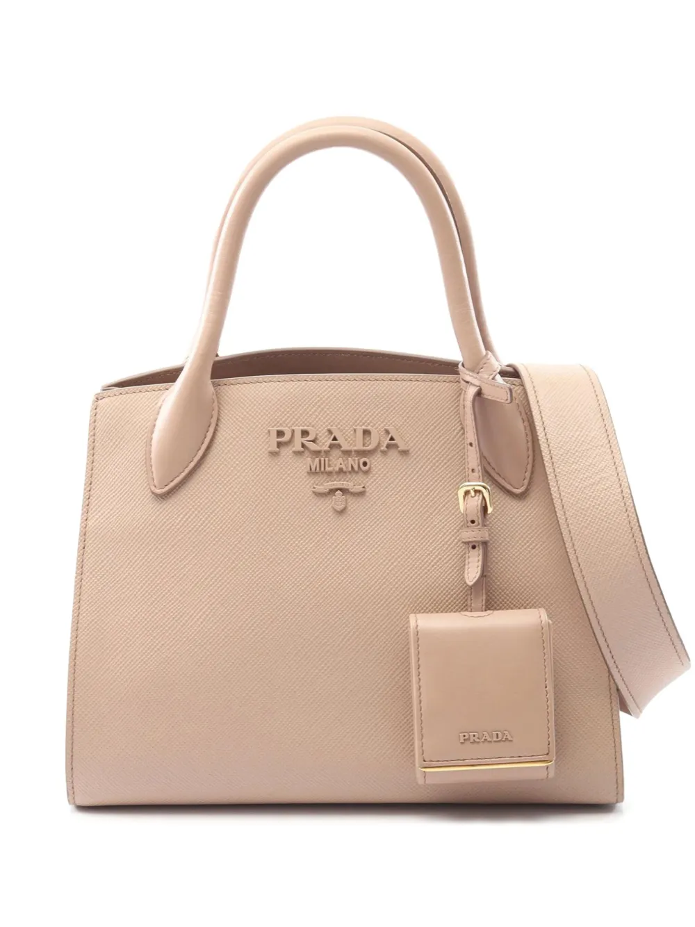 Prada Pre-Owned 2010-2025 サフィアーノ キュイル モノクローム トップハンドル トート サッチェルバッグ - Prada Pre-Owned 2010-2025 サフィアーノ キュイル モノクローム トップハンドル トート サッチェルバッグ -