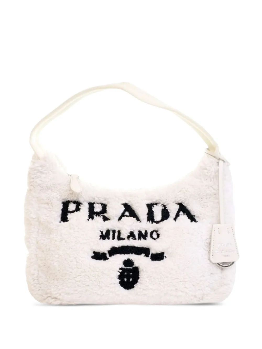 Prada Pre-Owned 2019-2025 ミニ テリー リエディション 2000 ショルダーバッグ - ホワイト Prada Pre-Owned 2019-2025 ミニ テリー リエディション 2000 ショルダーバッグ - ホワイト