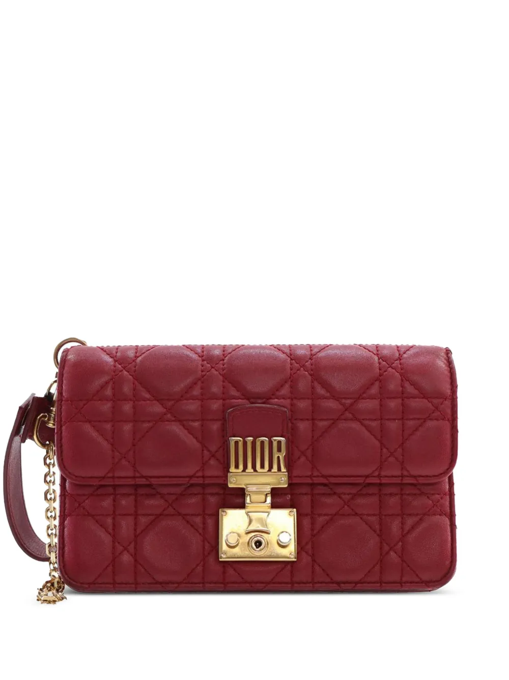 Christian Dior Pre-Owned 2017 Lambskin Cannage DiorAddict Wristlet Christian Dior Pre-Owned 2017 Lambskin Cannage DiorAddict Wristlet
