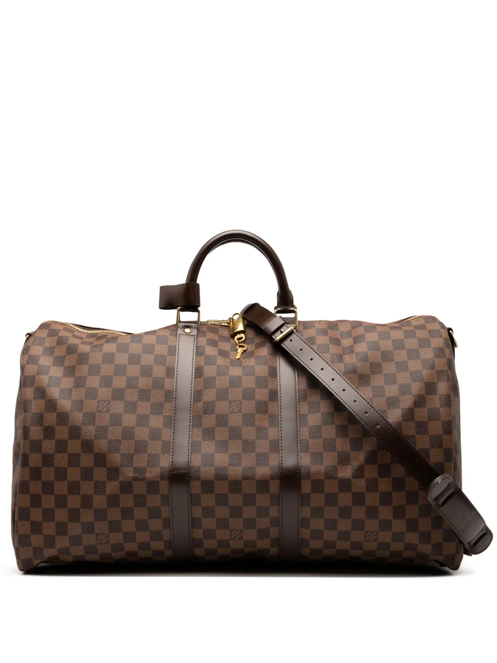Louis Vuitton Pre-Owned 2009 Damier Ebene Keepall Bandouliere 55 Louis Vuitton Pre-Owned 2009 Damier Ebene Keepall Bandouliere 55