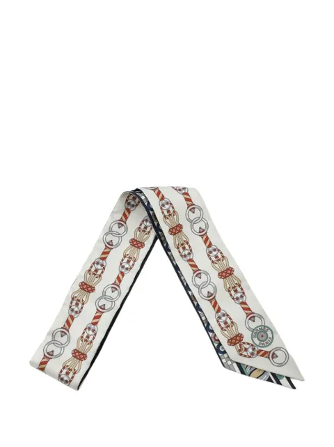 Hermès Pre-Owned 2022 Harnais En Rosace Silk Twilly Scarf scarves