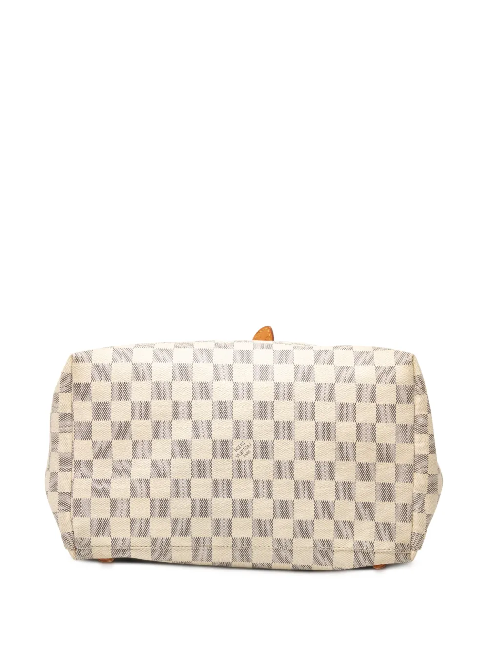 Pre-owned Louis Vuitton 2019 Damier Azur Sperone Backpack In White