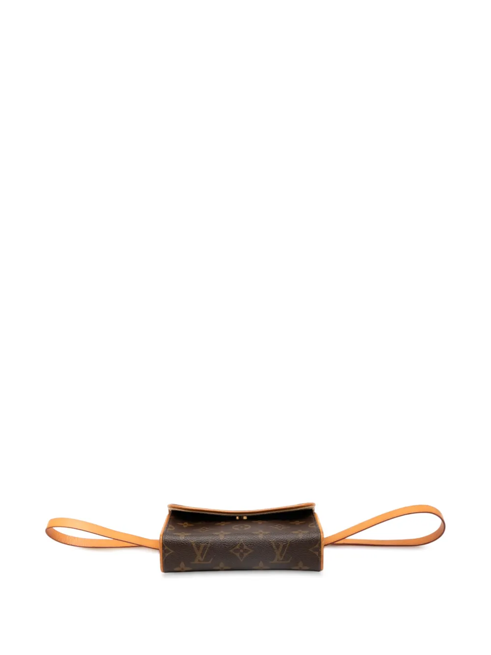 Pre-owned Louis Vuitton 2003 Monogram Pochette Florentine Belt Bag In Brown