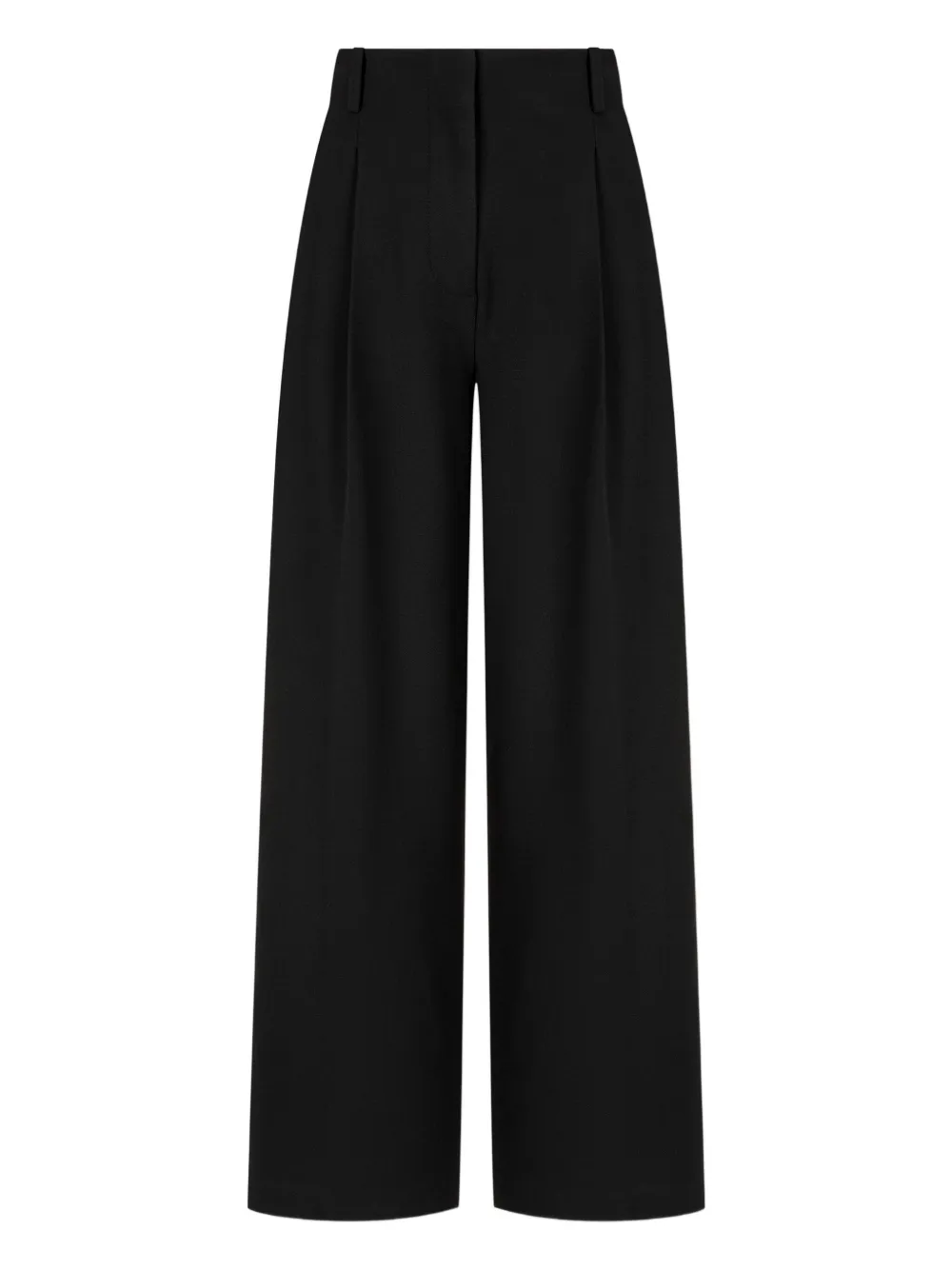 Studio Tomboy Fleece Lined Pleated Trousers In Black