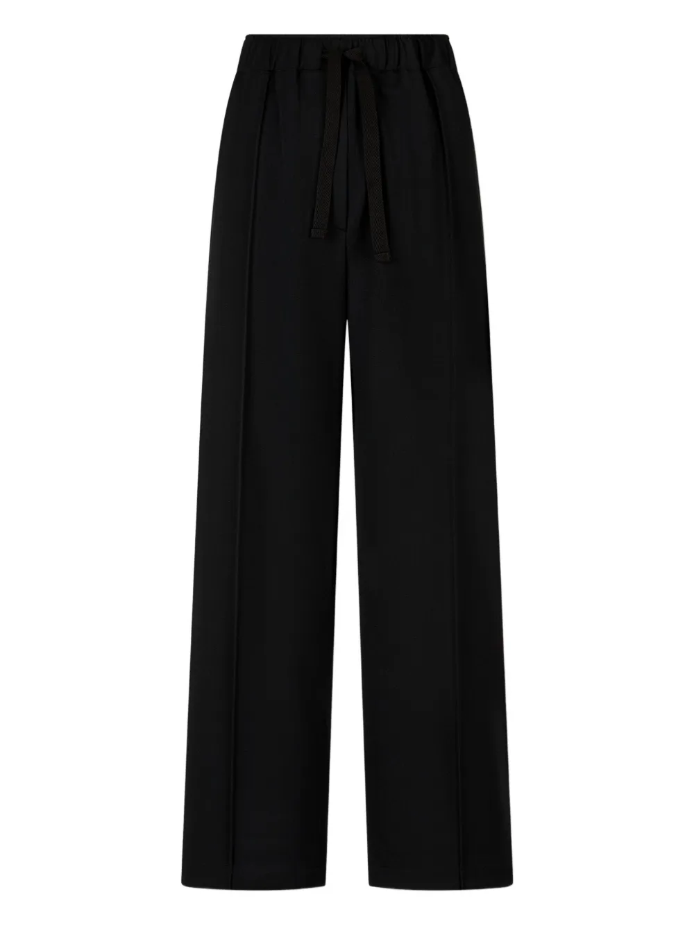 Studio Tomboy Elasticated Fleece Lined Trousers In Black