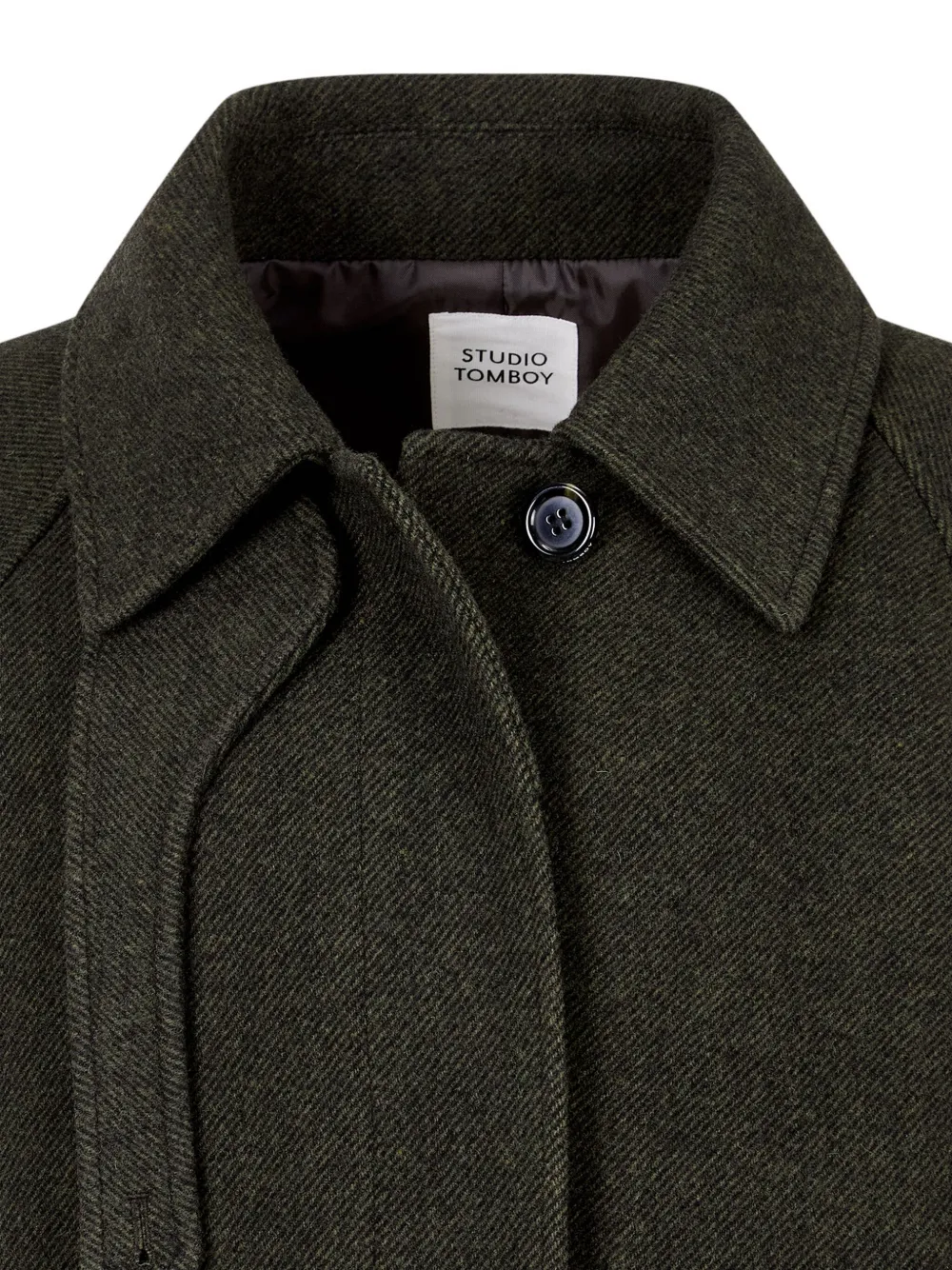 STUDIO TOMBOY Balmacaan raglan jas Groen