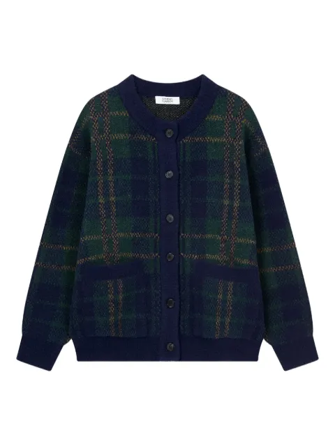 TOMBOY — checkered crew-neck cardigan