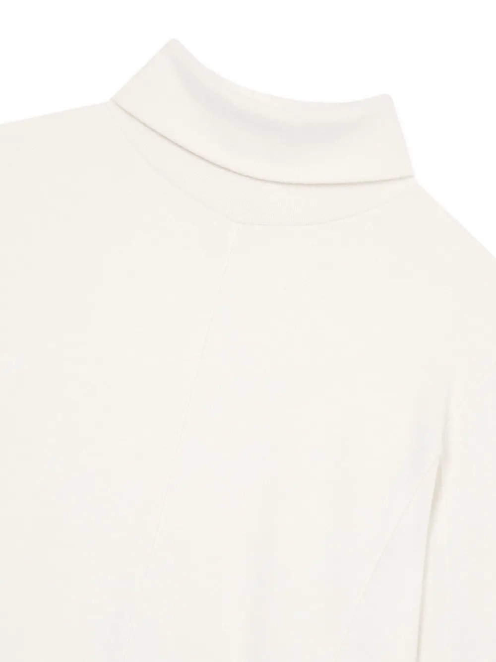 Studio Tomboy Fleece Lined Turtleneck Top In Neutral