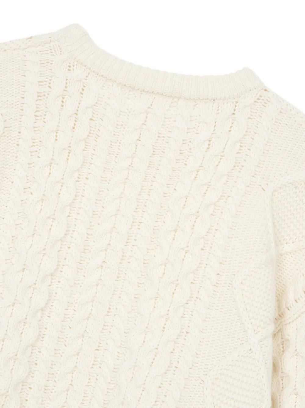 STUDIO TOMBOY Kabelgebreide trui Beige