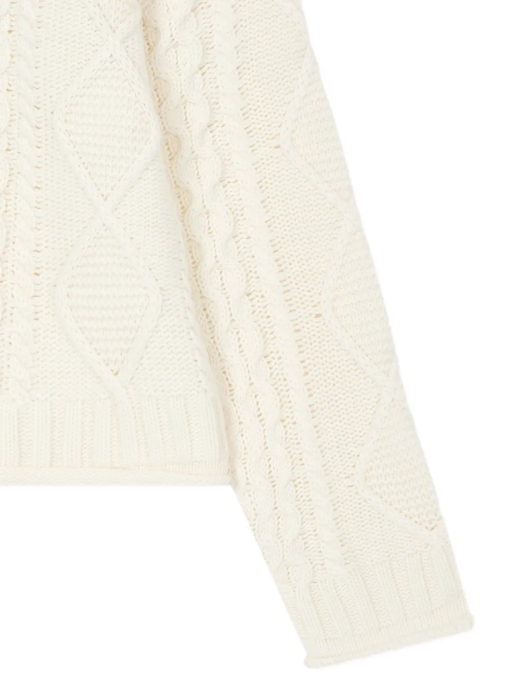 STUDIO TOMBOY Kabelgebreide trui Beige