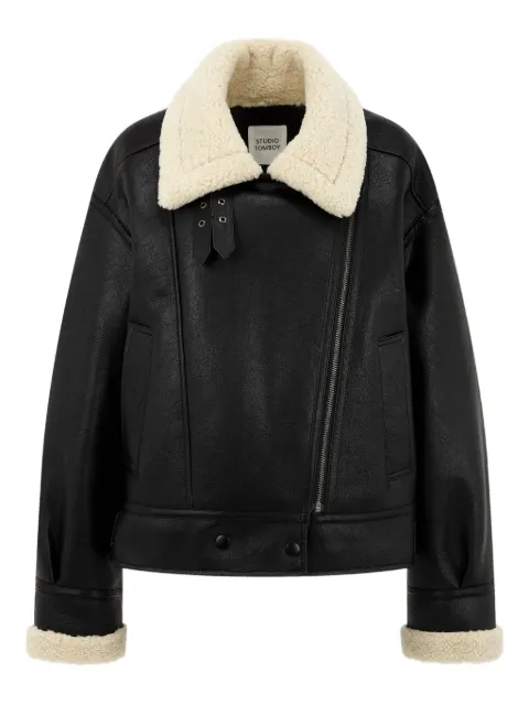 STUDIO TOMBOY faux-fur collar jacket