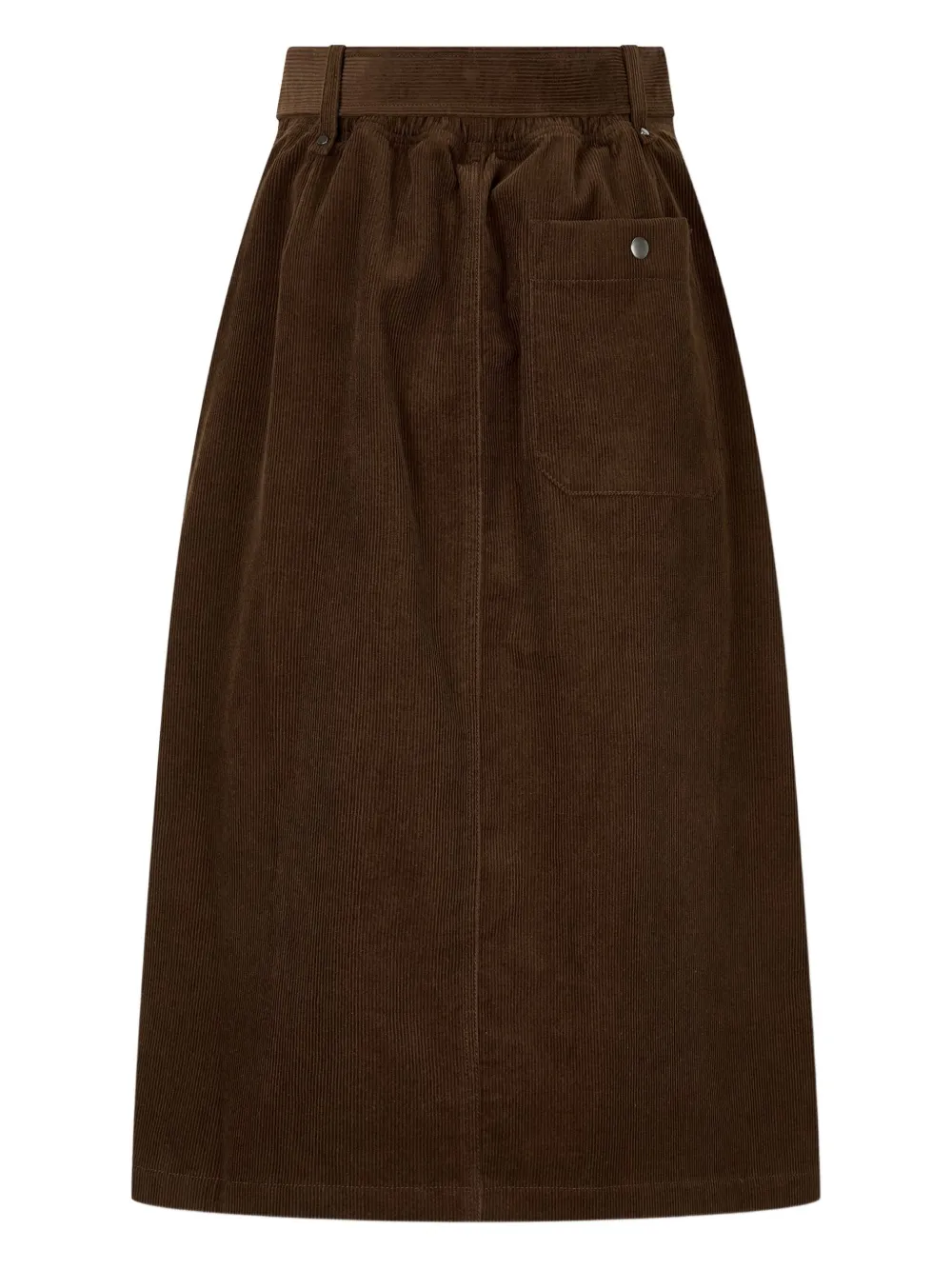 Studio Tomboy Belted Corduroy Skirt In Brown