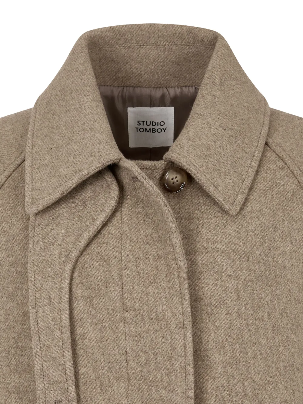 STUDIO TOMBOY Balmacaan raglan jas Beige