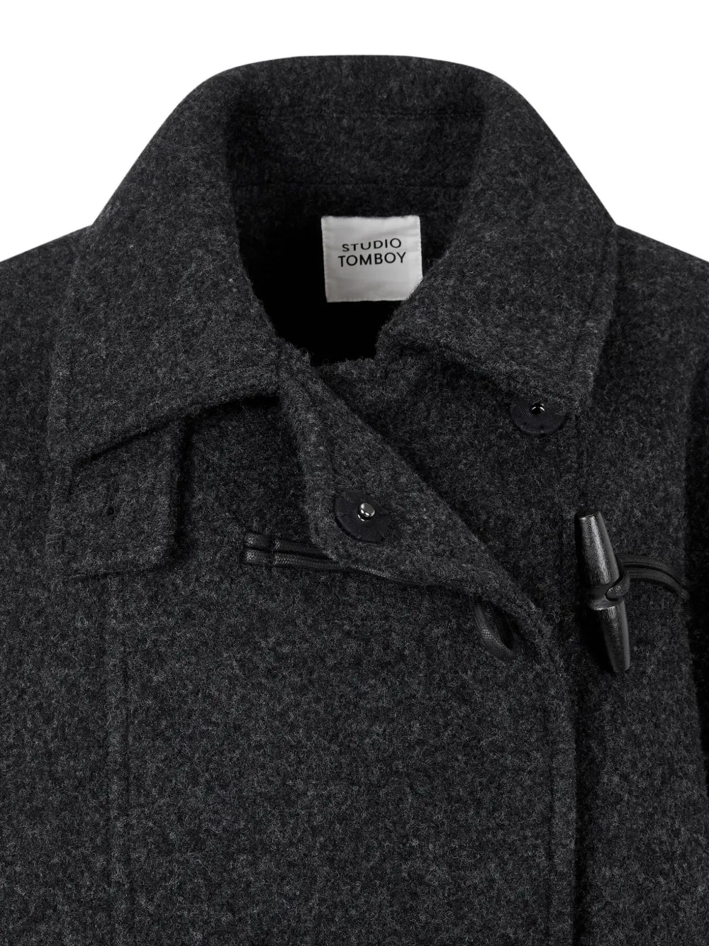 Studio Tomboy Side Toggle Coat In Gray