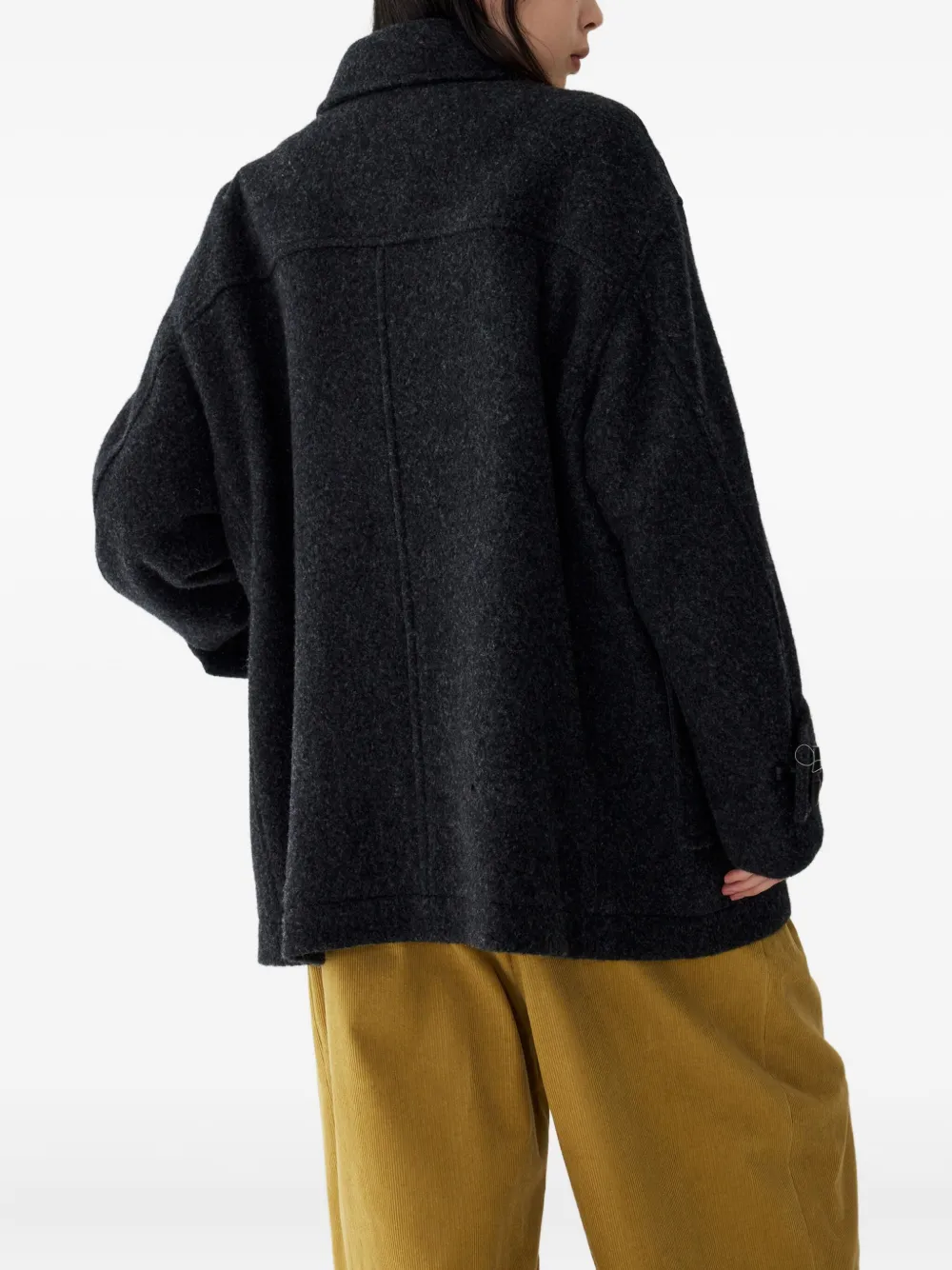 Studio Tomboy Side Toggle Coat In Gray