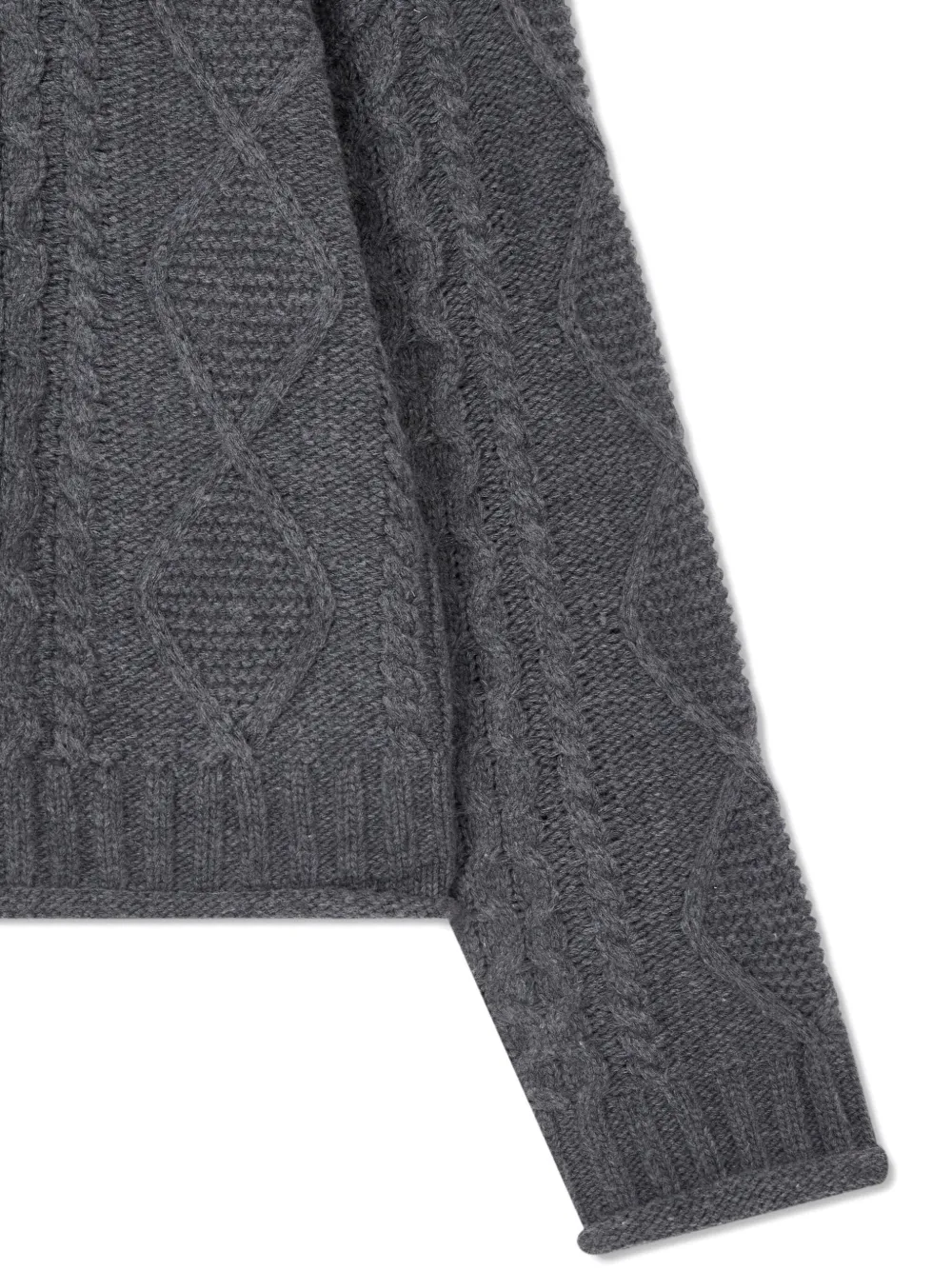 STUDIO TOMBOY Kabelgebreide trui Grijs