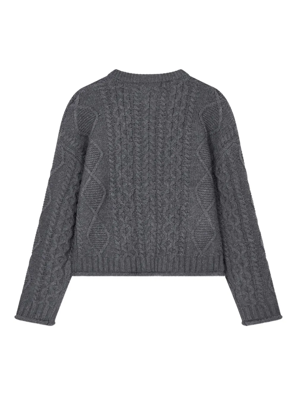 STUDIO TOMBOY Kabelgebreide trui Grijs