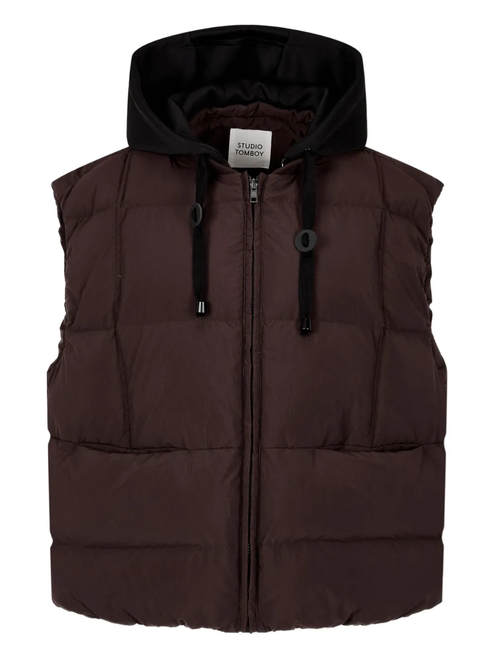 STUDIO TOMBOY dunväst med avtagbar huva | brun | Image 1