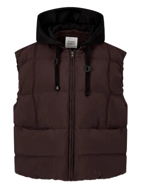 STUDIO TOMBOY dunväst med avtagbar huva