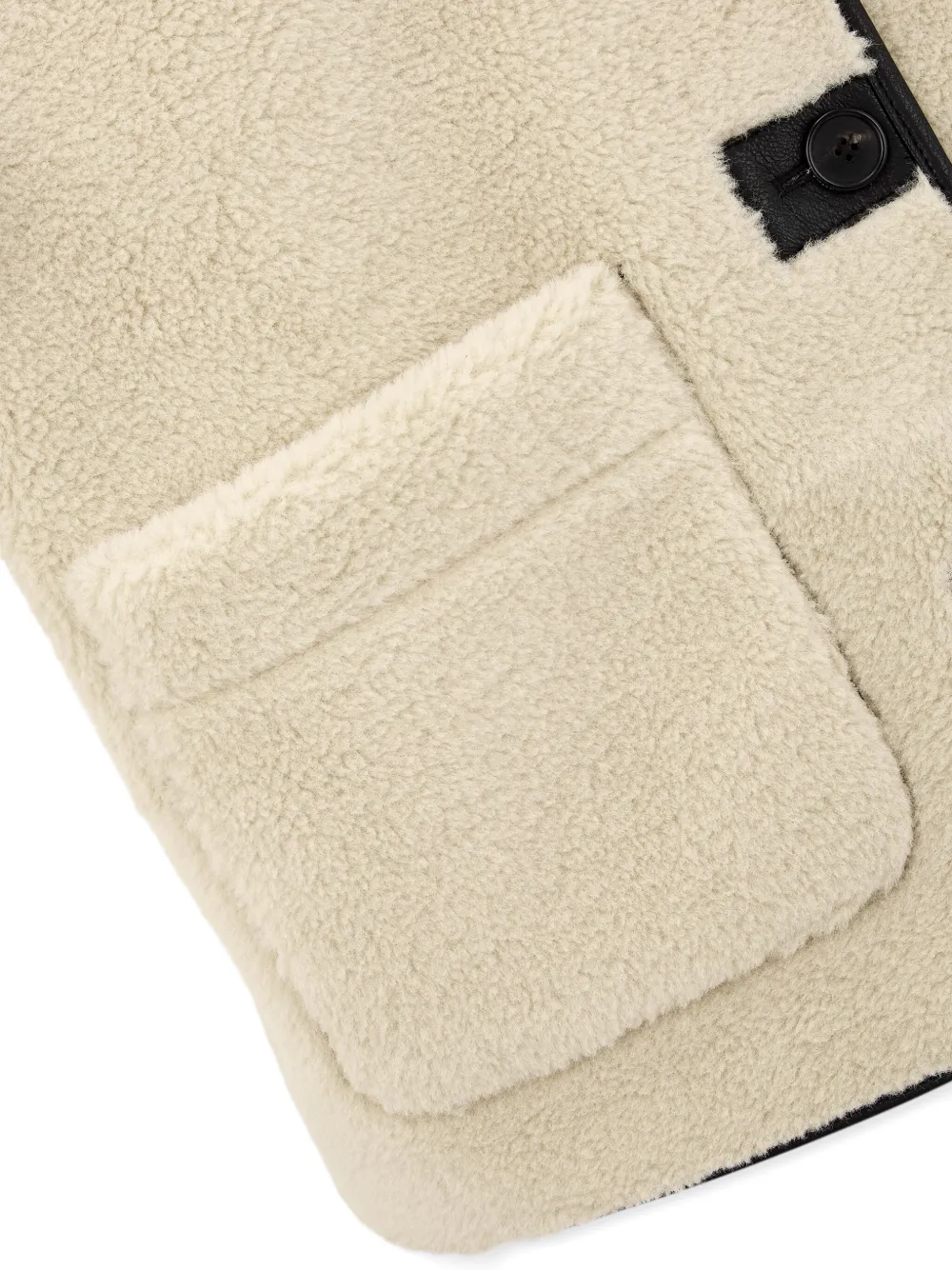 STUDIO TOMBOY Omkeerbaar jack van imitatieleer met capuchon Beige