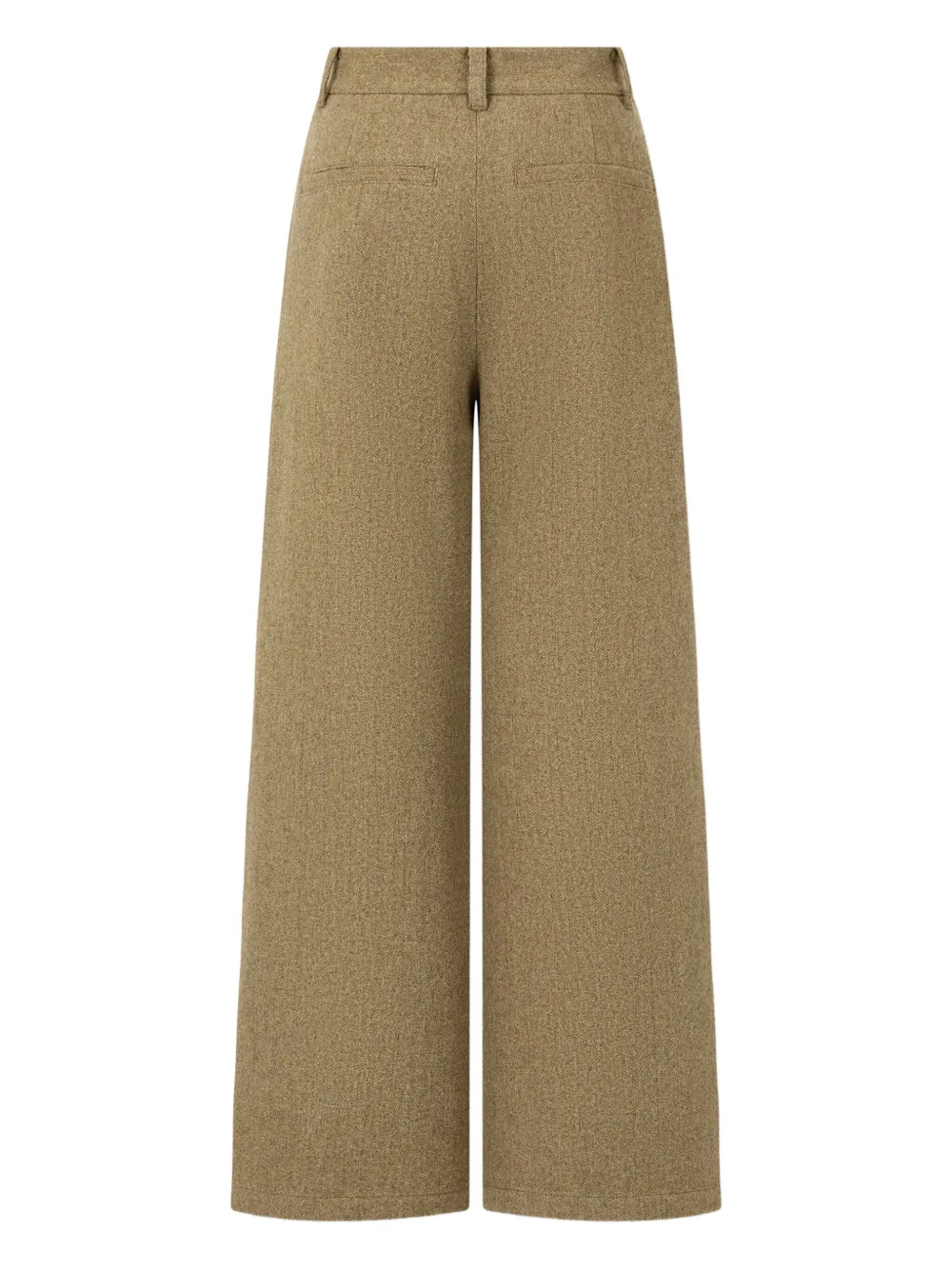 STUDIO TOMBOY Twill broek met visgraatpatroon - Beige