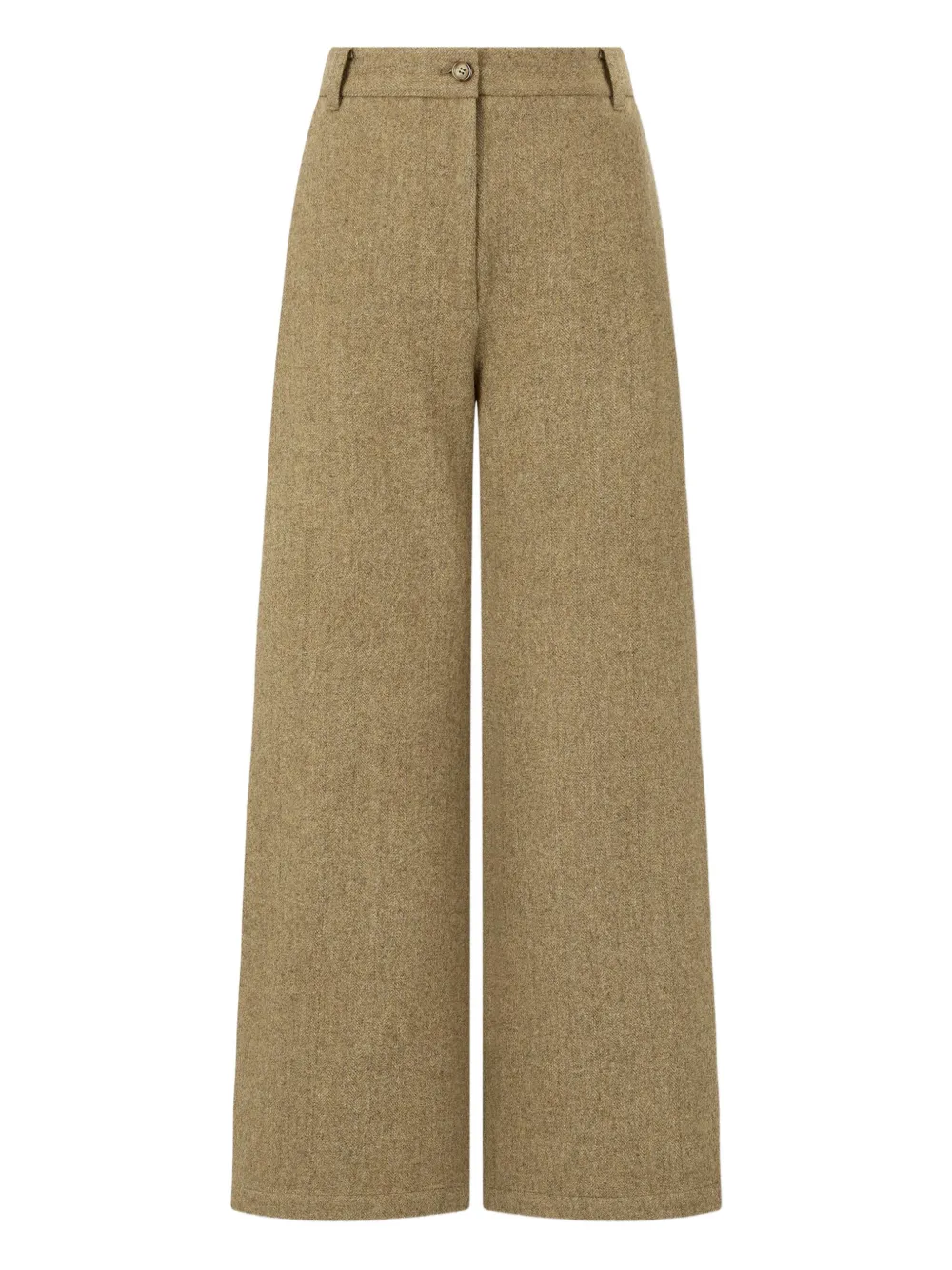 Studio Tomboy Herringbone Twill Trousers In Brown