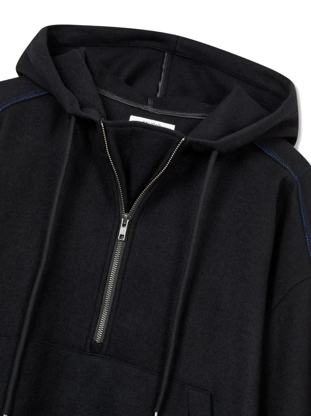 Studio Tomboy Half Zip Windbreaker In Black