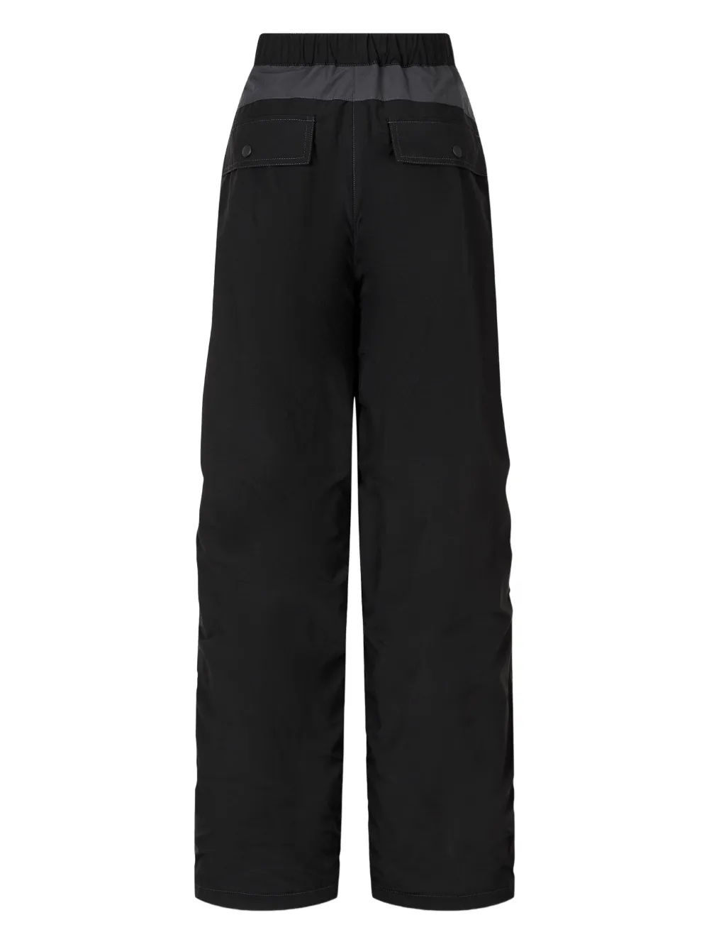 STUDIO TOMBOY Parachute broek met contrasterend stiksel - Zwart