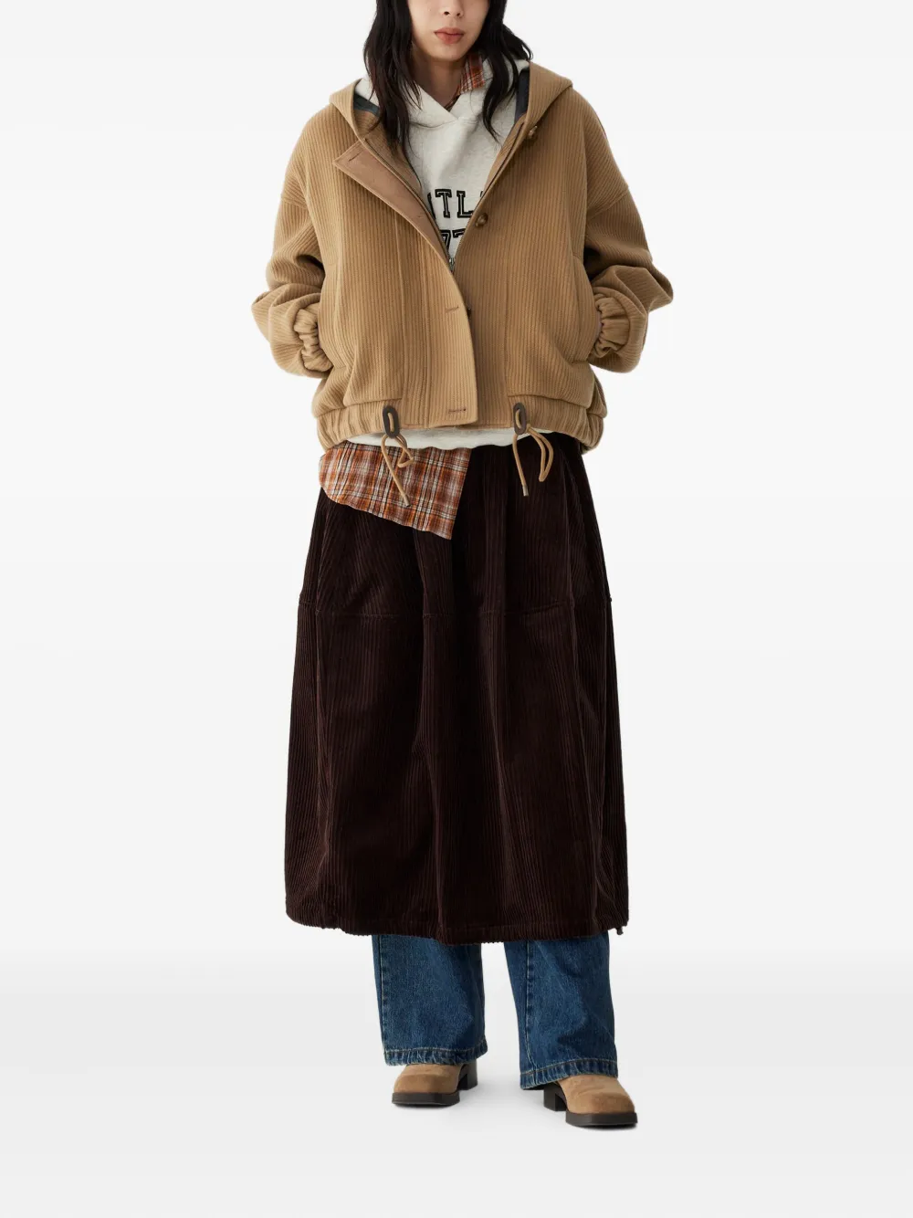 STUDIO TOMBOY hooded corduroy jacket | Oversized Jackets | Image 2