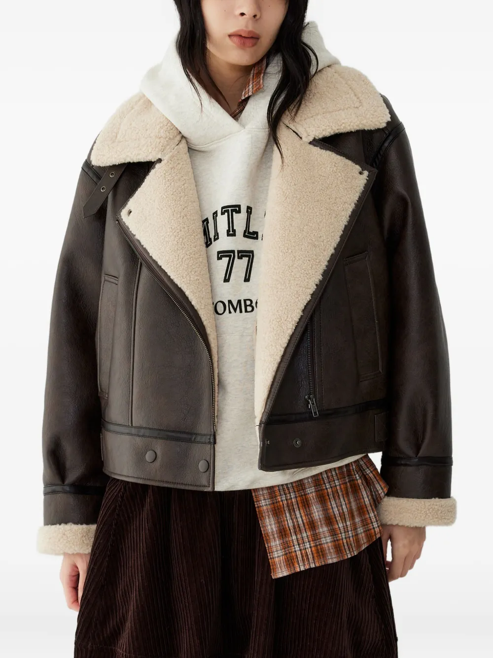 Studio Tomboy Buckle-detail Jacket In Brown