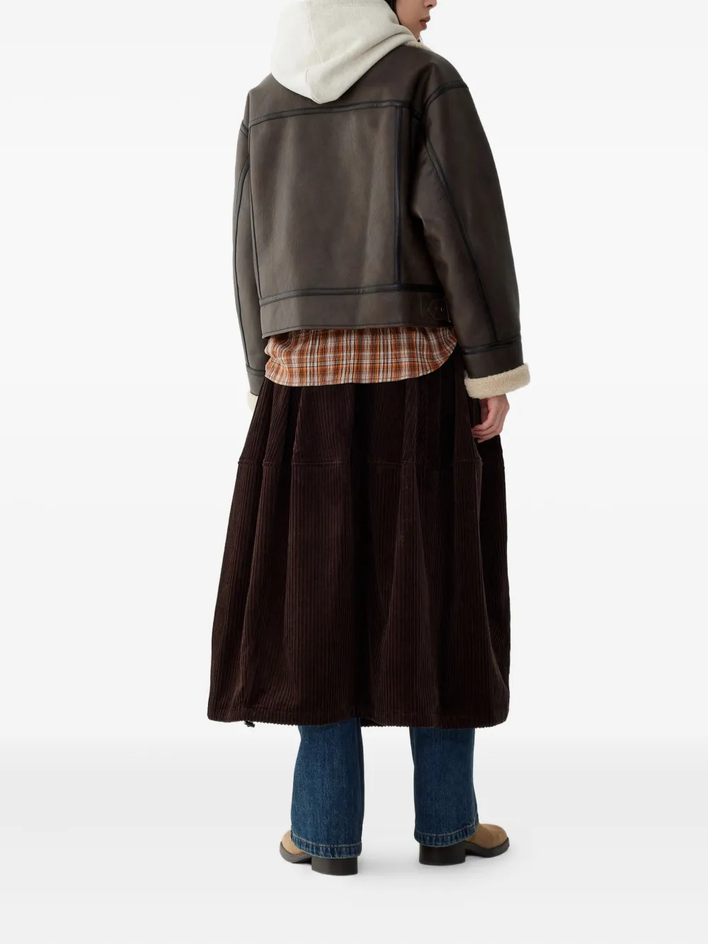 Studio Tomboy Buckle-detail Jacket In Brown