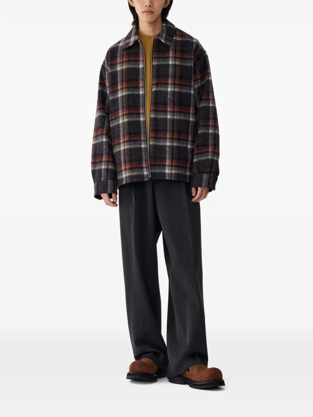 STUDIO TOMBOY check-pattern zip up jacket | Sobrecamisas | Image 2