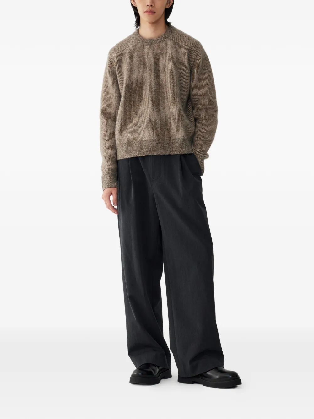 STUDIO TOMBOY pleated belt-loops trousers | Wide Leg Pants | Image 2