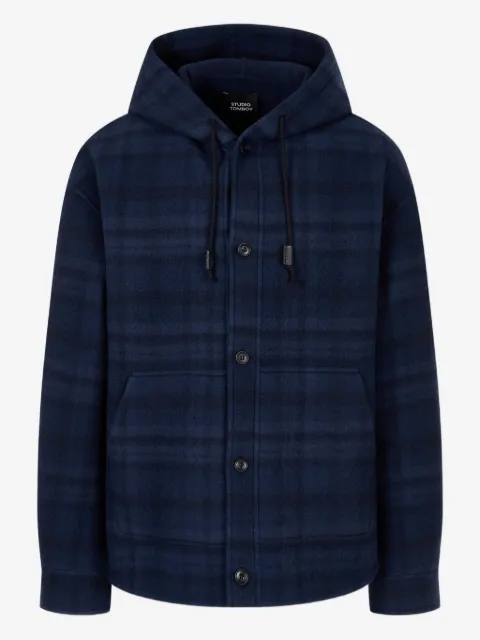 TOMBOY check-pattern hooded jacket