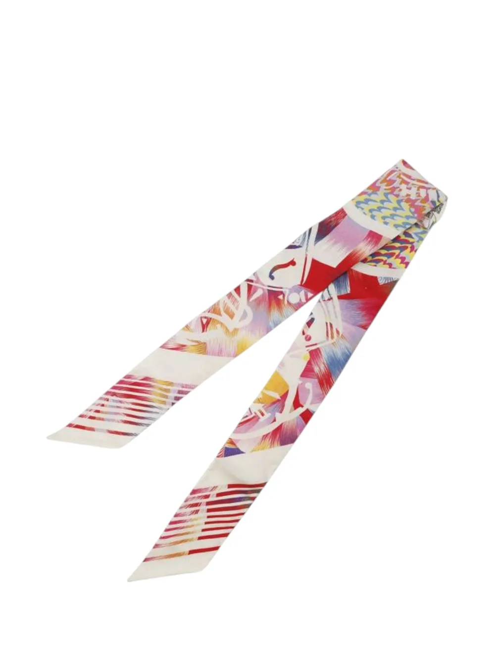 Hermès Pre-Owned 2023 Ex Libris Marble Silk Twilly Scarf scarves | Image 2