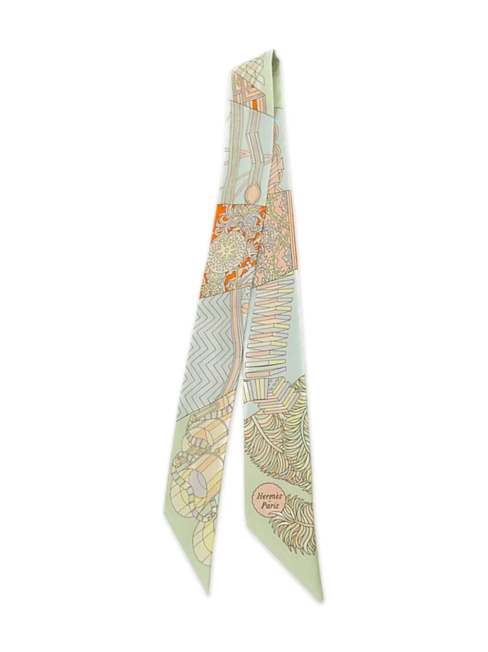 Hermès Pre-Owned 2000-2025 De L Ombrelle Aux Duels シルクツイリースカーフ - ブルー Hermès Pre-Owned 2000-2025 De L Ombrelle Aux Duels シルクツイリースカーフ - ブルー