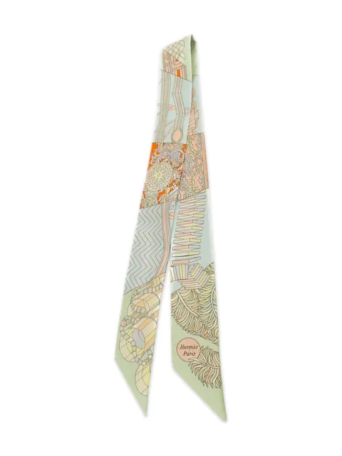 Hermès Pre-Owned mascada De L Ombrelle Aux Duels Twilly de seda 2000-2025