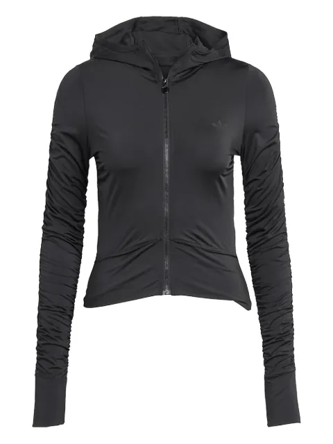 adidas ruched zip-up woodie