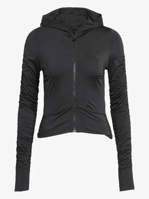 adidas hoodie fruncida con cierre
